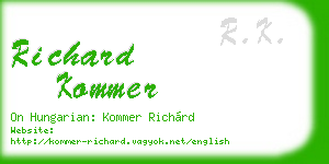 richard kommer business card